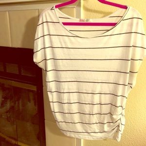 Cream/Black Striped Top